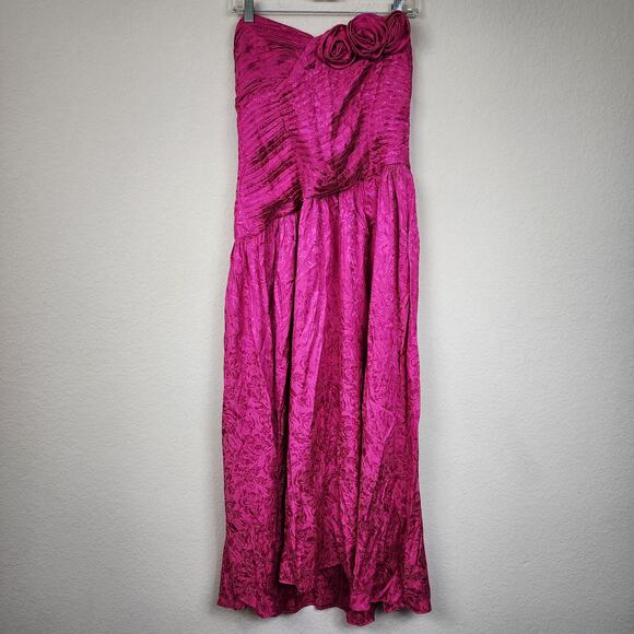 Free People Dresses & Skirts - NWT $298 Free People Shimmering Silky Size 10 Pink Rose Dress